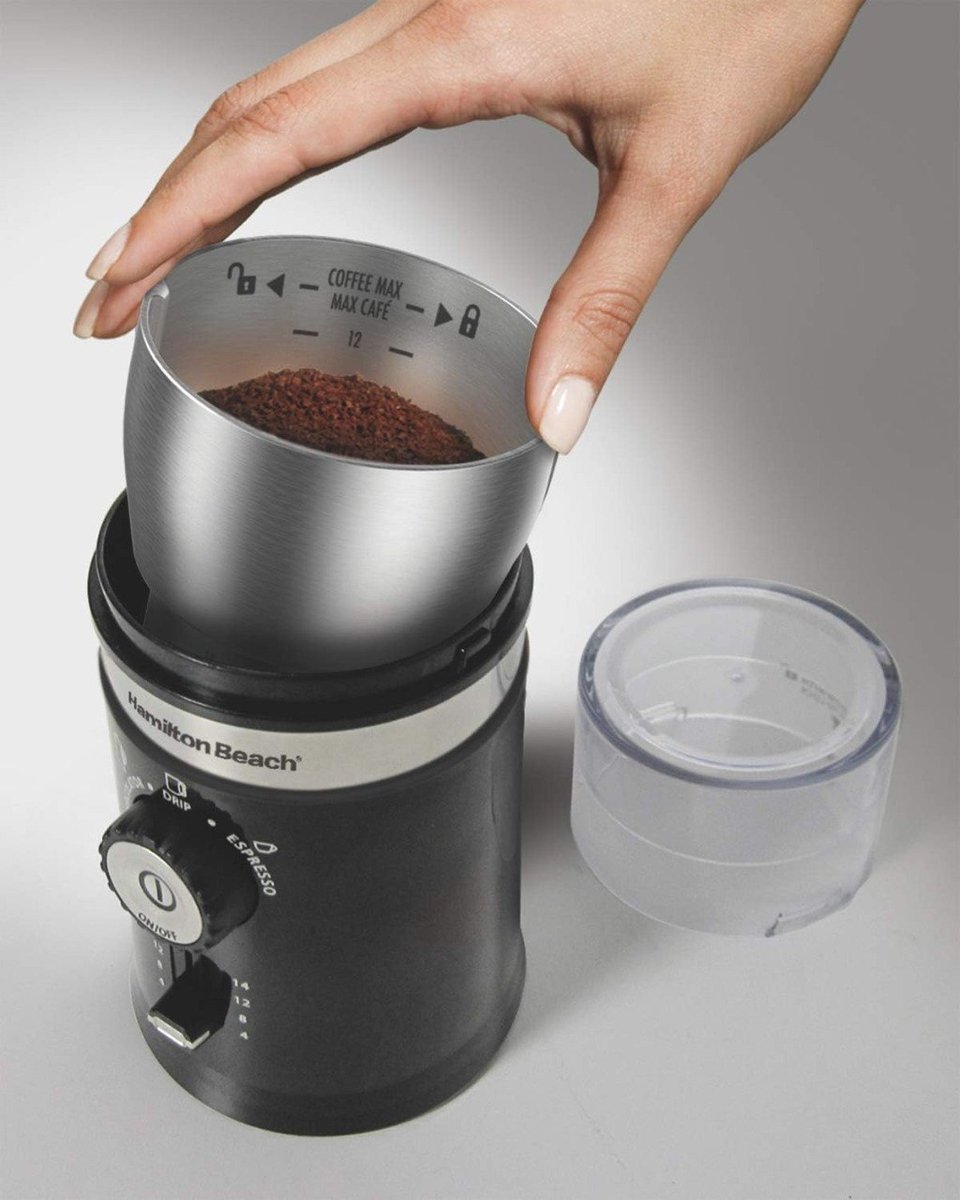 ✨ Moedor de Café Ajustável, Preto, 110V, Hamilton Beach