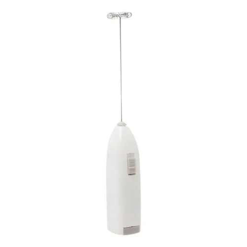 ✨ LYOR - Mini Mixer Misturador Elétrico para Bebidas - Inox e Plástico Branco - Eficiente e Compacto para Batidas e Misturas Rápidas