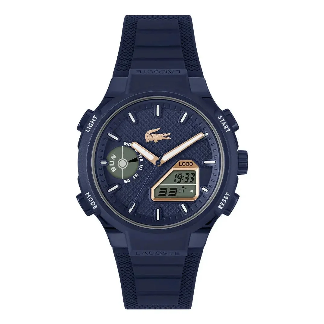 ✨ Relógio Lacoste Lc33 Masculino Em Borracha Azul 2011434 Azul