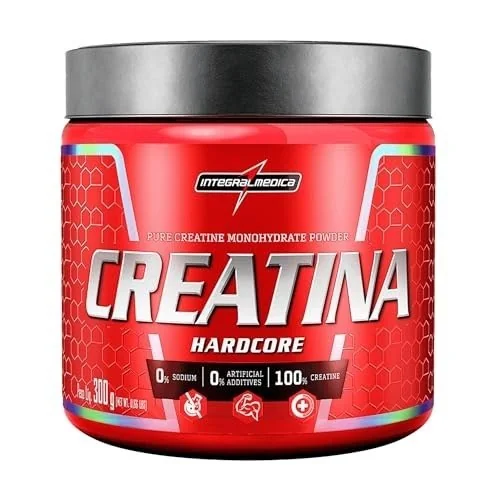 ✨ Integralmedica Creatina em Pó Hardcore 100% Pura e Monohidratada 300g