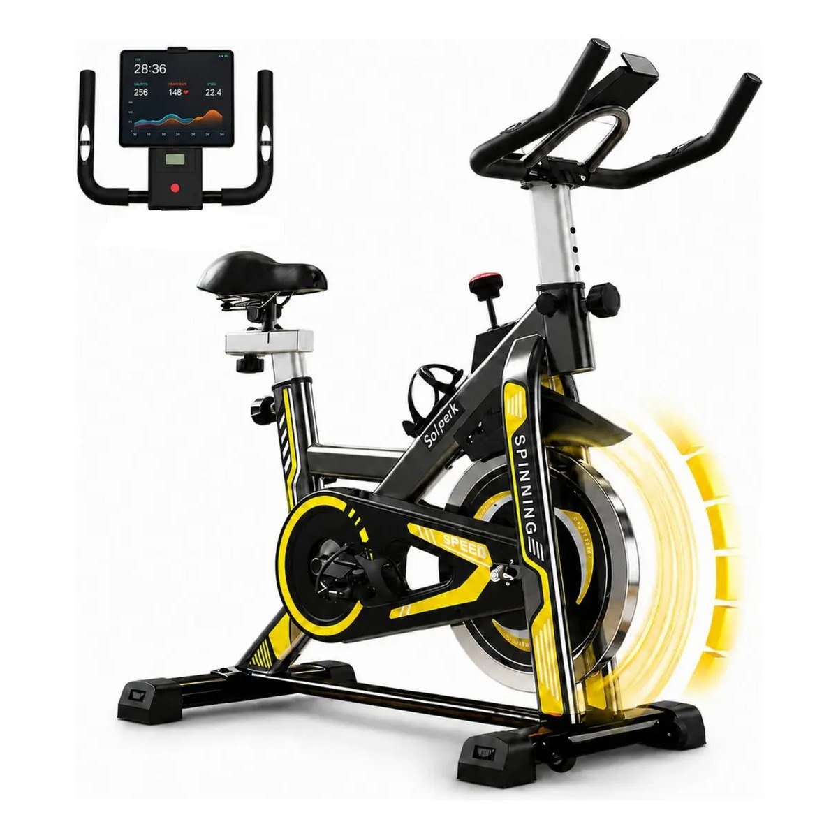 ✨ Bicicleta Spinning Romantic Crown Preto Roda Inércia 13kg