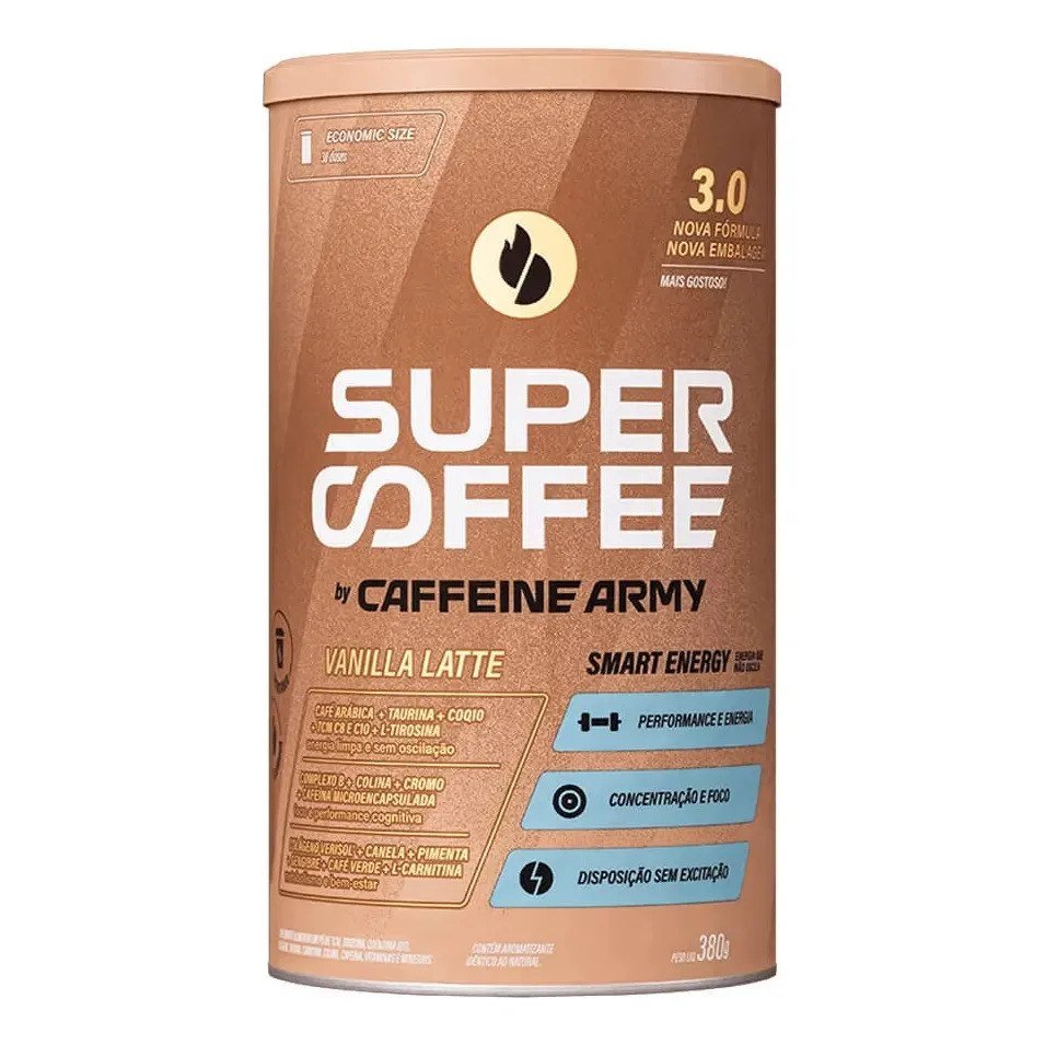 ✨ Supercoffee 3.0 380g Super Coffee Caffeine Army Sabor Baunilha