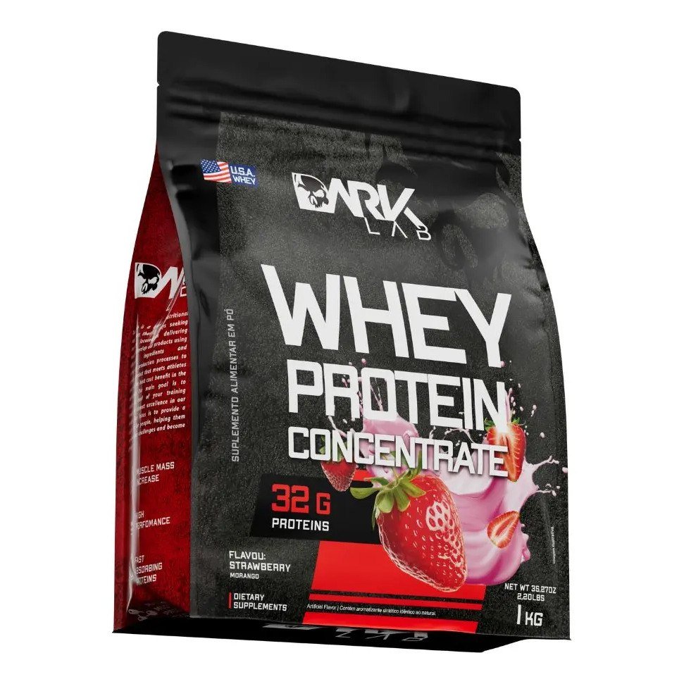 ✨ Whey Protein Concentrado 1kg Morango Dark Lab