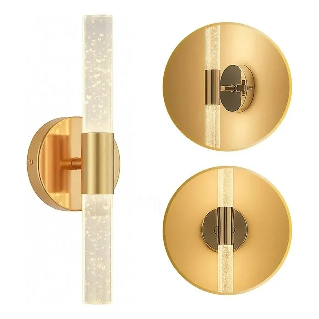 ✨Luminária Led Parede 3 Tonalidades Bivolt 110/220v Moderna 127/220v Dourado