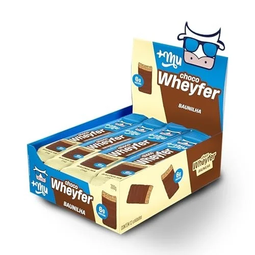 ✨ +Mu Chocowheyfer Proteico Sabor Baunilha - Display com 12 unidades - 300g