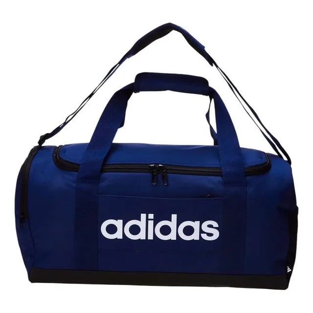 ✨Mala Duffel Linear Pequena Azul E Preto adidas