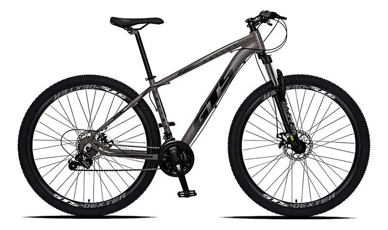 ✨ Bicicleta Aro 29 Gts Dexter 24 Marchas Freio A Disco Cor Grafite Com Preto Tamanho Do Quadro 21