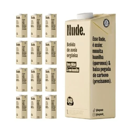 ✨ Nude Pack Leite de Aveia Baunilha 1L - Caixa 12 Unidades
