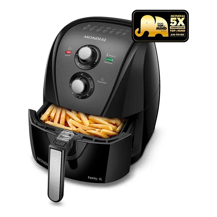 ✨ Fritadeira Sem Óleo Air Fryer 4l Mondial 1500W AFN-40-BFT