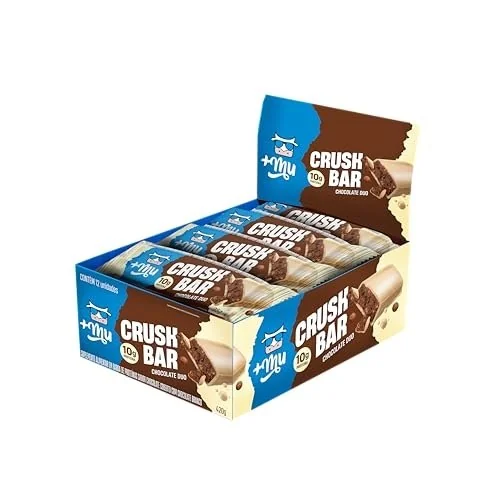 ✨ +Mu Crush Bar Barra Proteica 10g Proteína Sabor Duo - Display 12 unidades 35g