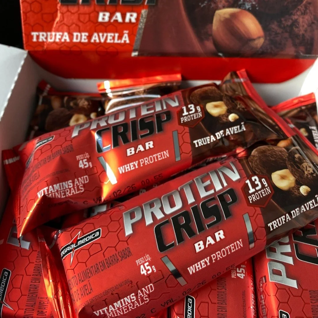 ✨ Protein Crisp Bar Trufa De Avelã 12 Und Integralmédica