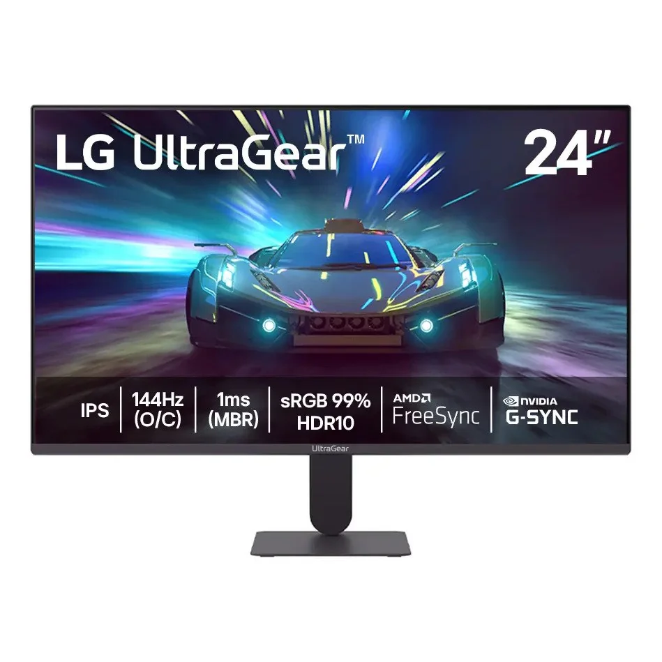 ✨ Monitor LG UltraGear™ 24G411A-B 24",FHD, 144Hz, 1ms (MBR), NVIDIA G-SYNC, AMD FreeSync, HDR10