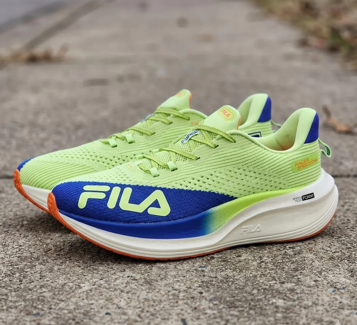 ✨Tênis Fila Racer Speedzone Masculino - Verde + laranja