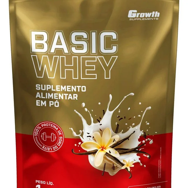 ✨ Basic Whey 1kg Growth Supplements Baunilha