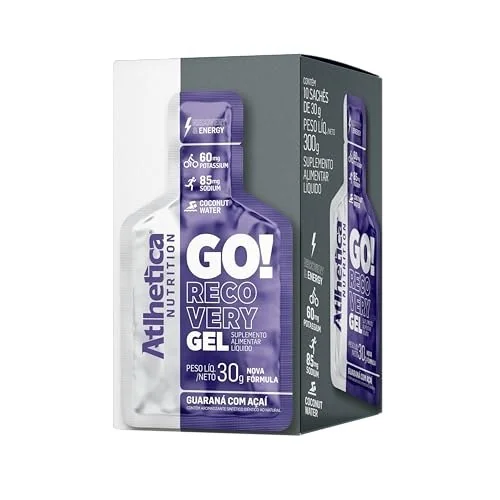 ✨ Go Energy Gel (10 Sachês) - Sabor Guaraná e Açai, Atlhetica Nutrition, Roxo