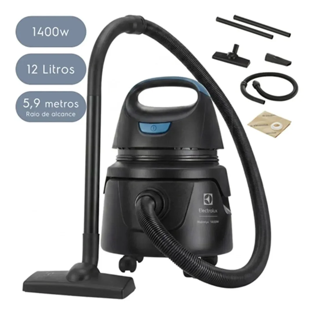 ✨ Aspirador de Pó e Água Electrolux 1400W 12 Litros 5,9 raio de ação Compacto Potente Função Sopro protetor térmico AWD01