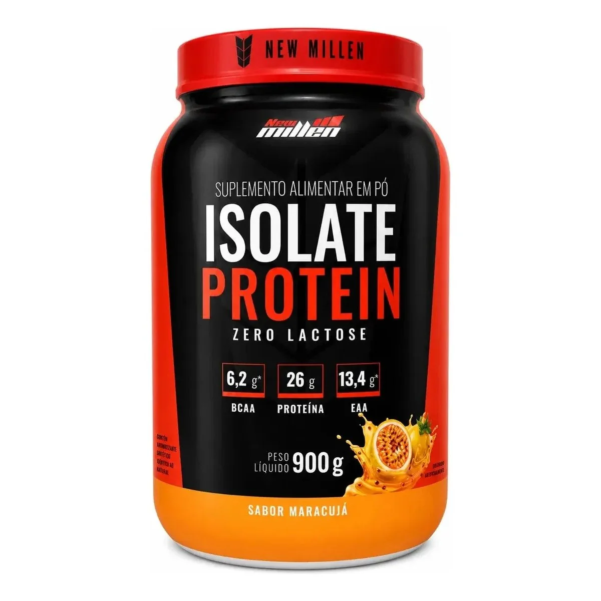✨ Isolate Protein Zero Lactose New Millen 900g, Sabor Maracujá