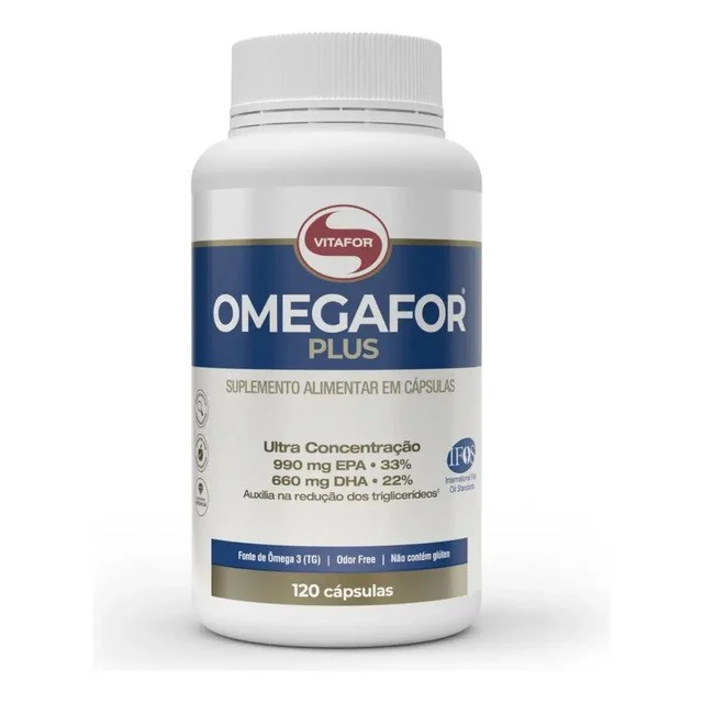 ✨ Omegafor Plus 120 Cápsulas Ômega 3 Vitafor Sem Sabor