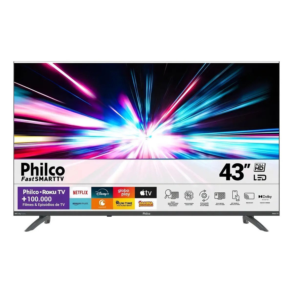 ✨ Smart Tv 43 Philco Led Roku Tv Dolby Audio Ptv43va4regb