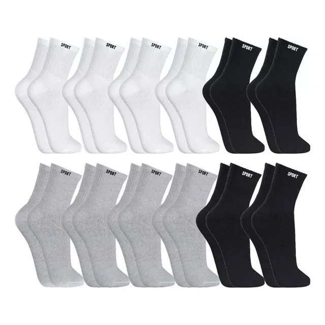 ✨12 Pares Meias Masculina Cano Alto Grossa Algodão Oferta