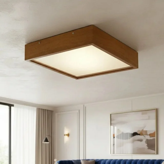 ✨Plafon Madeira 30x30 De Sobrepor Luminária De Teto