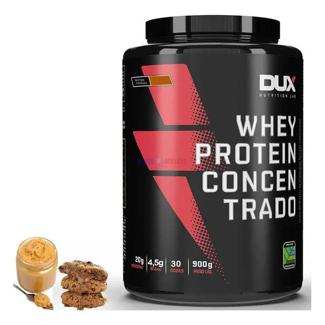 ✨ Whey Protein Concentrado Dux Nutrition Pó 900g Unidade Butter Cookie
