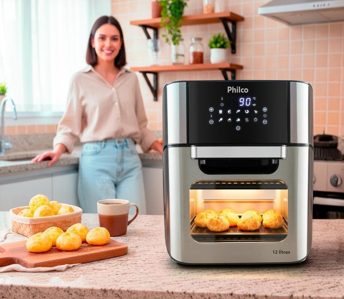 ✨ Fritadeira Philco Air Fryer Oven 12L PFR2200P - 127V