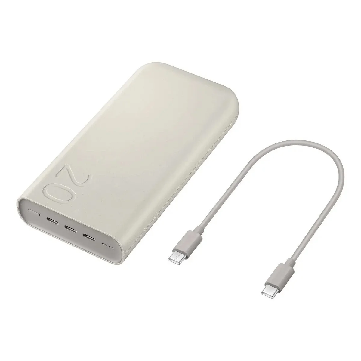 ✨ Carregador Power Bank sem fio Samsung | Potência de 45 W | 20.000 mAh | Cor bege | Carregamento super rápido 2.0