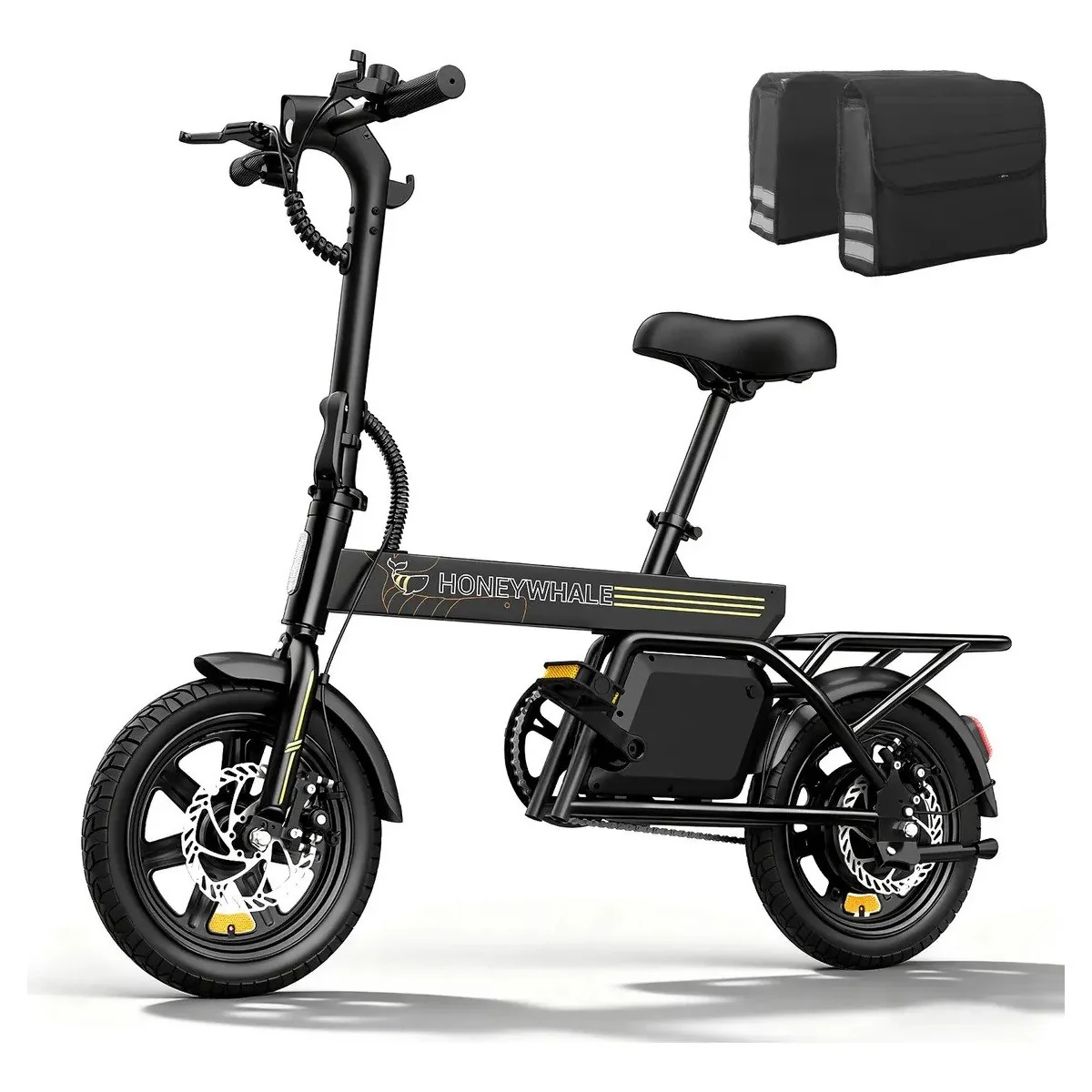 ✨ Honeywhale B20 Bicicleta Elétrica, 440w-35km-25km/h-120kg, Scooter Motor-ebike-adulto-bike-autonomia-velocidade Máxima-carga-honey Whale-fat-dobravel,...