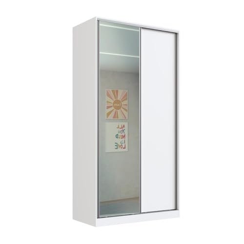 ✨ Guarda Roupa Solteiro 1 Espelho 2 Portas 3 Gavetas RC2005 Nova Mobile