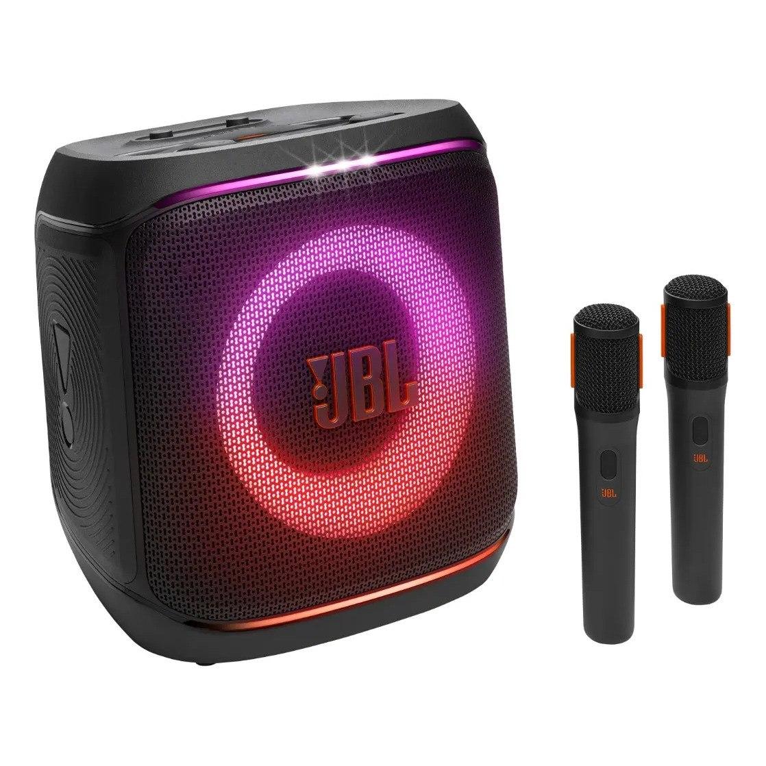 ✨ JBL PartyBox Encore 2, com 2 microfones sem fio, 100W RMS, AURA CAST, até 15 horas, bivolt