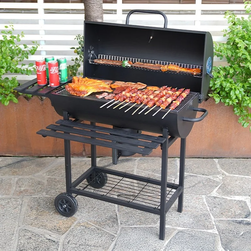 ✨YESOP Churrasqueira a Carvão Portátil Grande para Terraço Externo Cor Preto