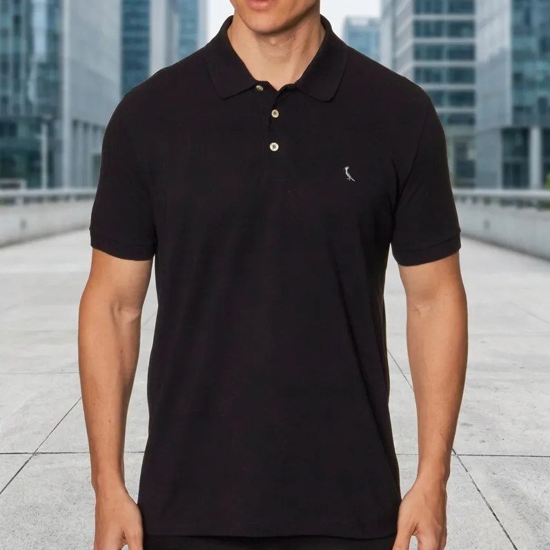 ✨ Camisa Reserva Masculino Polo Regular Essence Preto Liso G