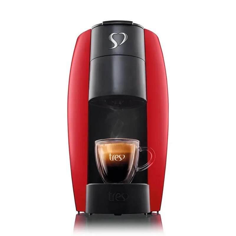 ✨ Cafeteira Espresso Lov Automática Vermelha 3 Corações Vermelho