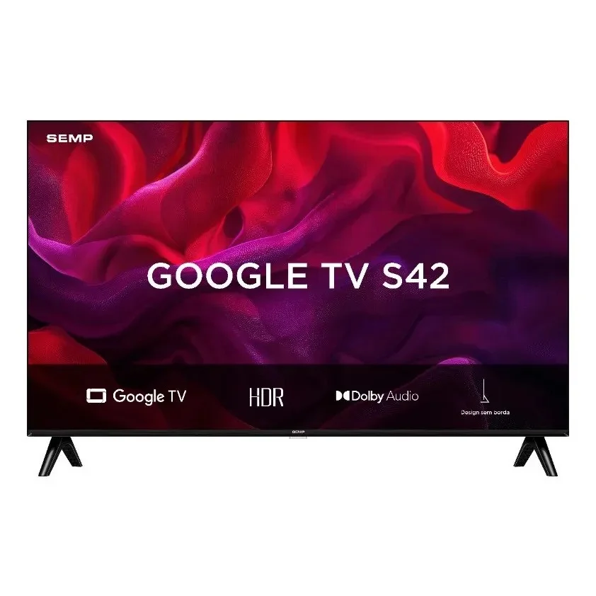 ✨ Smart TV Semp 50 Polegadas LED Full HD S42 Wi-Fi Bluetooth Google TV HDR10 Dolby Audio 50S42