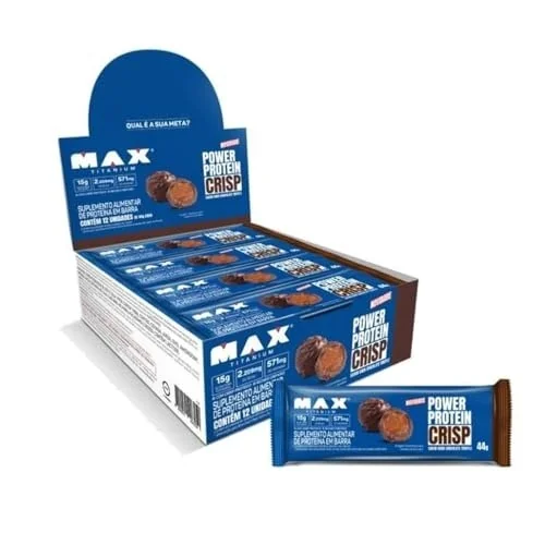 ✨ Power Protein Crisp Bar Display (12 unid. 44g), Dark Chocolate Truffle