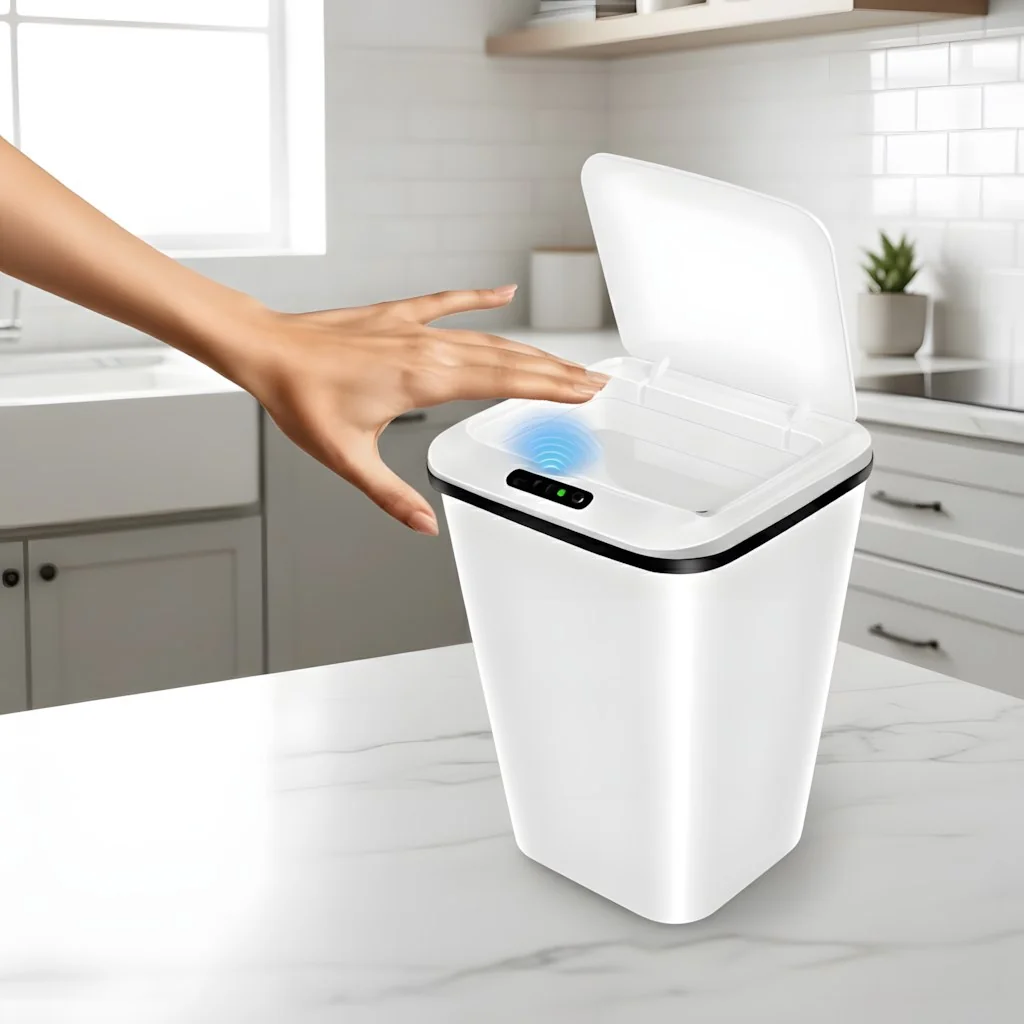 ✨Lixeira Inteligente Com Sensor Automática Banheiro Lixeira Automática De 16 Litros Com Sensor Balde Lixo
