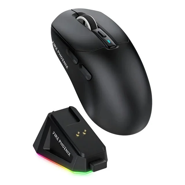✨ Mouse Gamer Sem Fio Fire Phoenix 24000dpi Paw3311 Bk-r3x Cor Preto