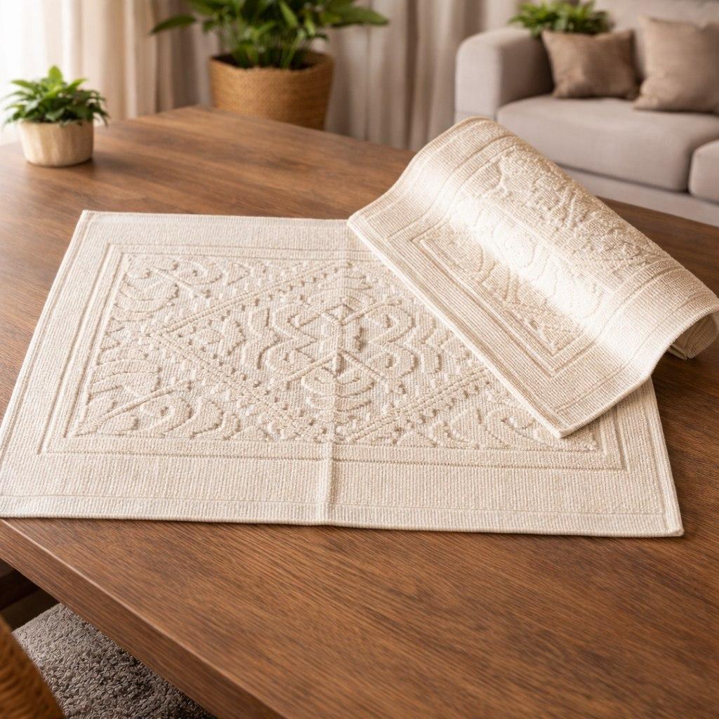 ✨Tapete Atoalhado Confort 50x80cm Banheiro Cozinha Sala  Algodão Lavável na Máquina Diversas Cores