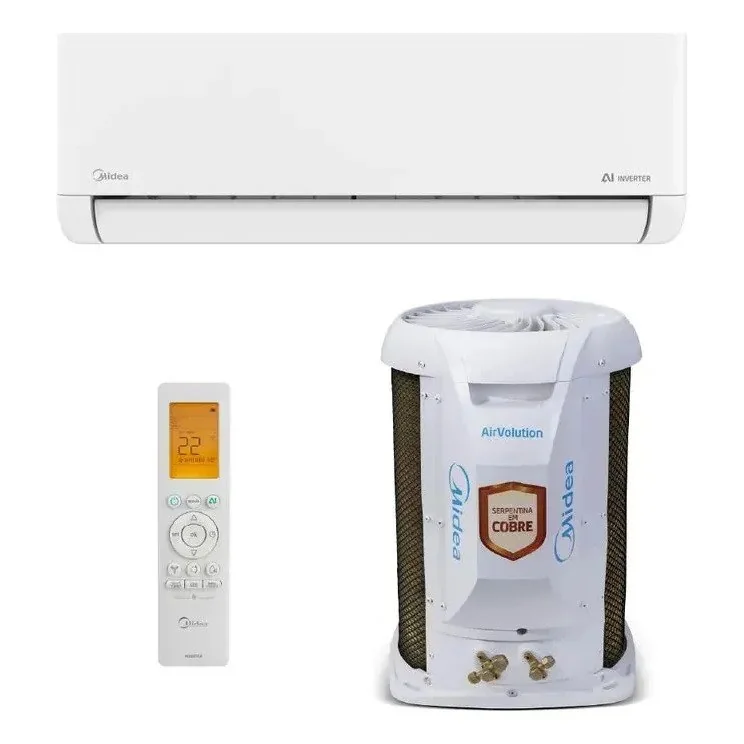 ✨ Ar Condicionado Split Hi Wall Midea Airvolution Inverter 9.000 Btus Frio R-32