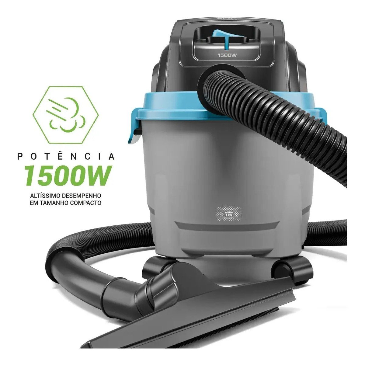 ✨ Aspirador De Po Pas08a Cinza Com Azul