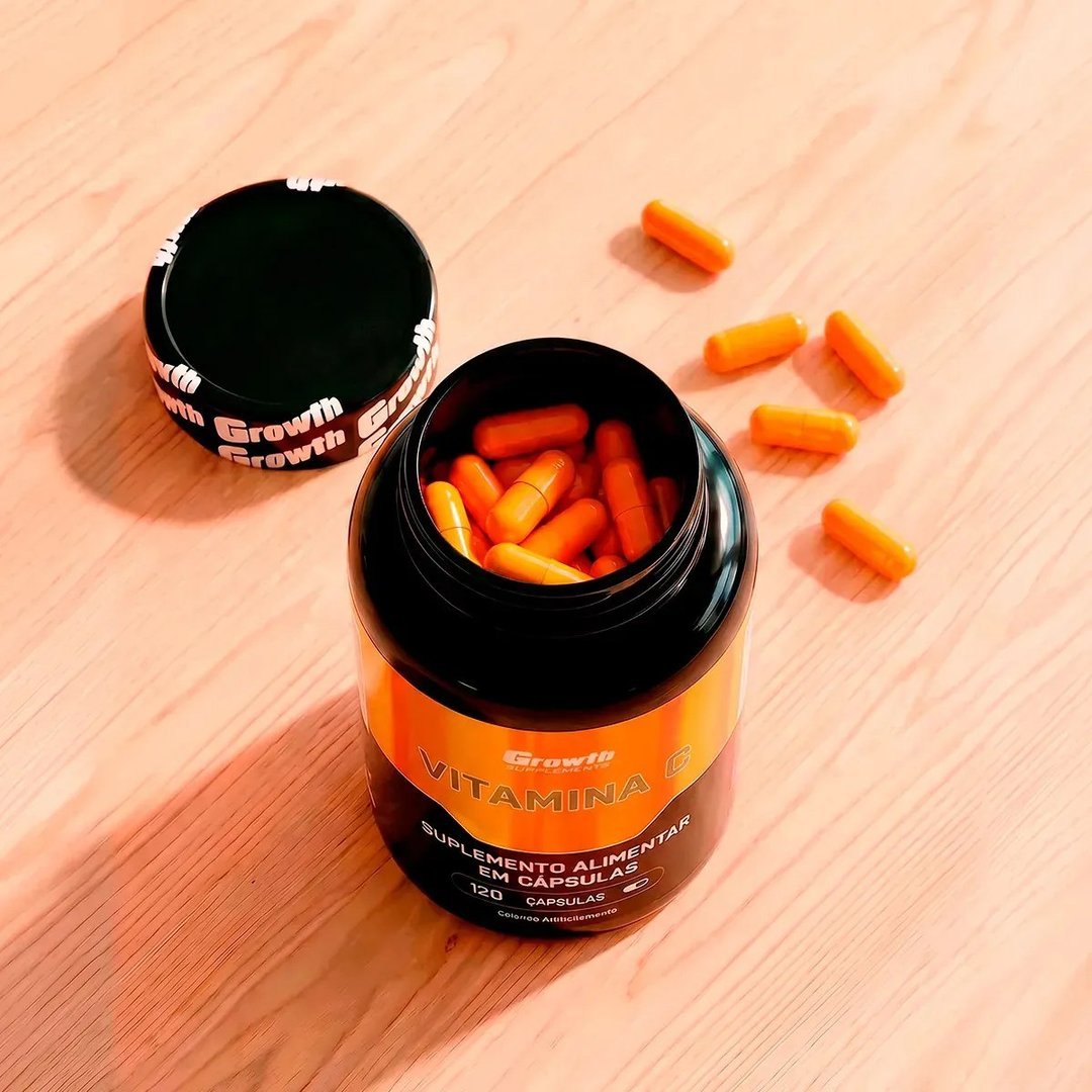 ✨ Vitamina C 120 Cápsulas Growth Supplements Natural