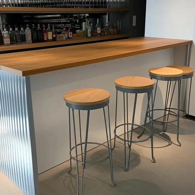 ✨Banqueta Banco Em Aço Guatemala Para Cozinha Bar Prata Jade Acabamento Da Estrutura Pintura Cor Prata-jade