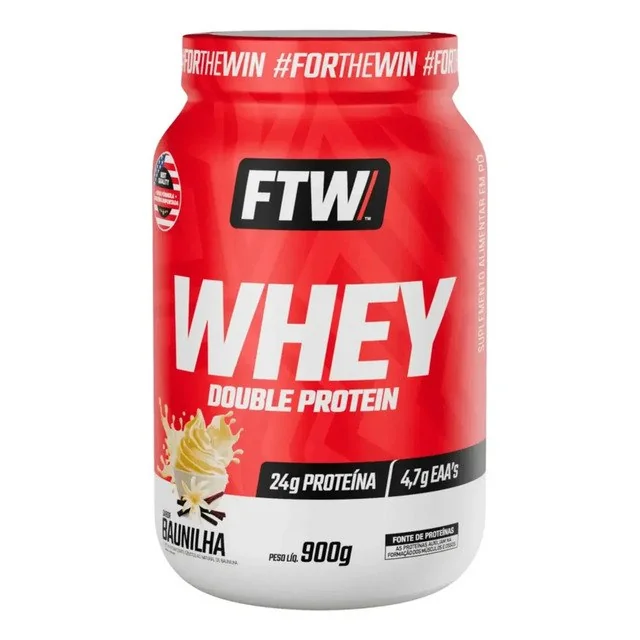✨ Whey Protein Double Protein 900g Sabor Baunilha - Ftw