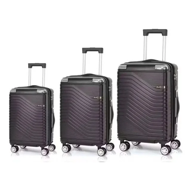 ✨Kit Conjunto 3 Malas De Viagem Pmg Aj Shops Resistente Premium Pequena 10kg E Media 23kg E Grande 32kg Cor Preto Pmg 308 Preto 308