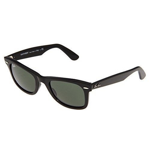 ✨ Óculos de Sol Ray-Ban Wayfarer Unissex, Preto, Tamanho 54