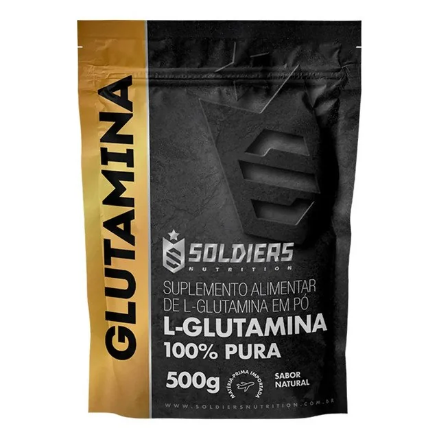 ✨Glutamina 500g Suplemento Em Pó - Soldiers Nutrition Sem Sabor
