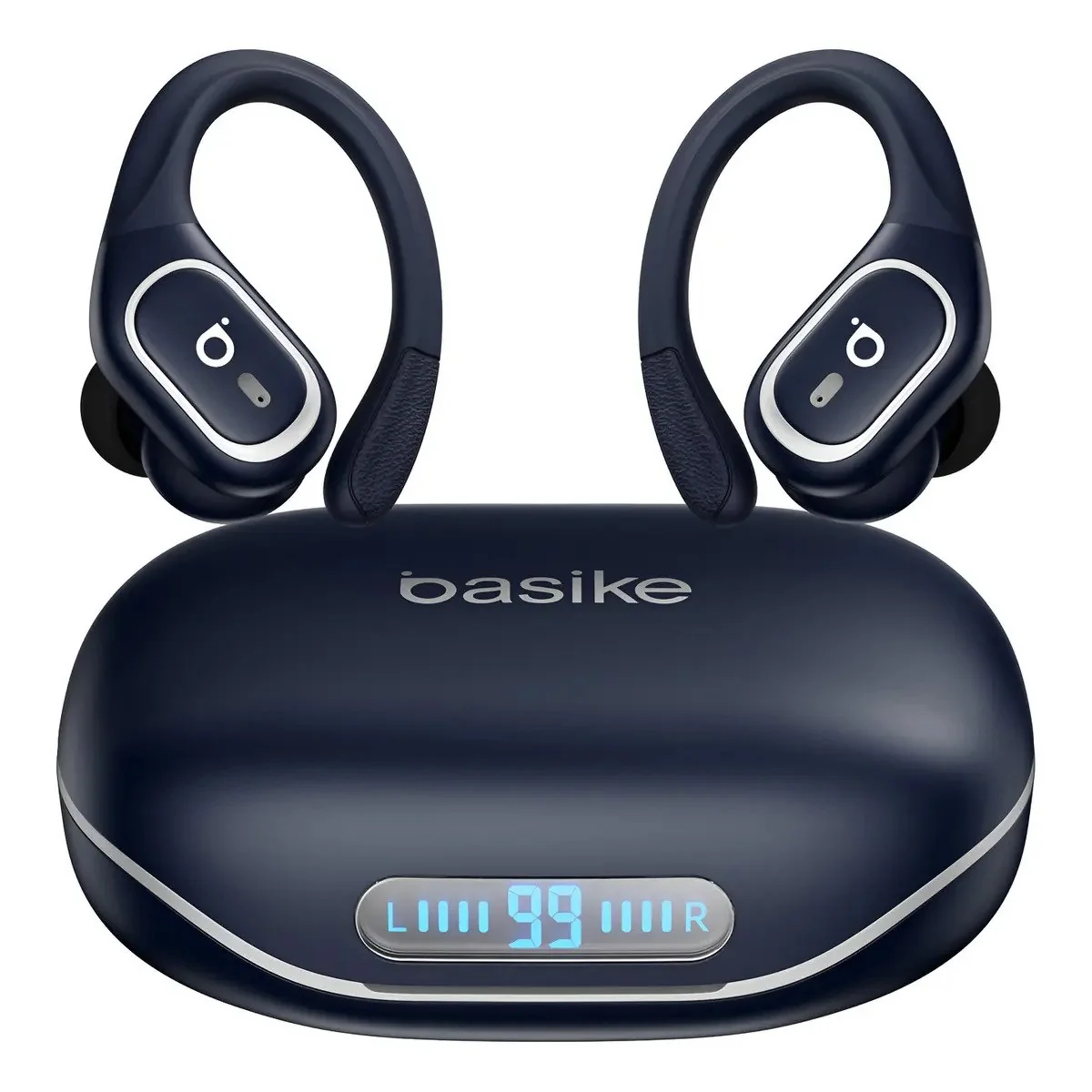 ✨ Basike Fone De Ouvido Bluetooth 6.0 Esportivo Sem Fio Gancho Intra-auricular,estéreo,Com display Led, Tws, Ipx5, Enc, Suporta Chamadas De Voz, Compatí...