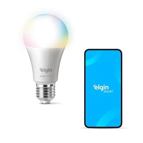 ✨ Lâmpada Inteligente Smart Color 10W Elgin RGB Wifi Compatível com Alexa e Google Home