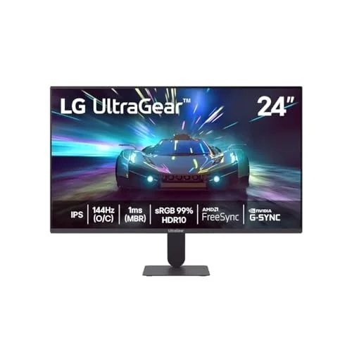 ✨ Monitor LG UltraGear™ 24G411A-B 24",FHD, 144Hz, 1ms (MBR), NVIDIA G-SYNC, AMD FreeSync, HDR10